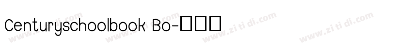 Centuryschoolbook Bo字体转换